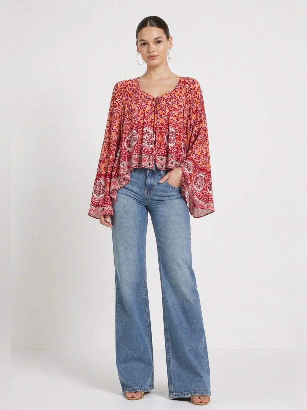 🇺🇸FIRM PRICE🇺🇸Free people Lorriane Tiered Kimono top